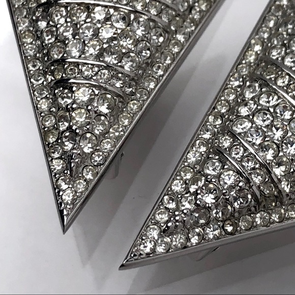 RARE VTG 80s CHRISTIAN DIOR ARROW HEAD EARRINGS - Picture 3 of 14